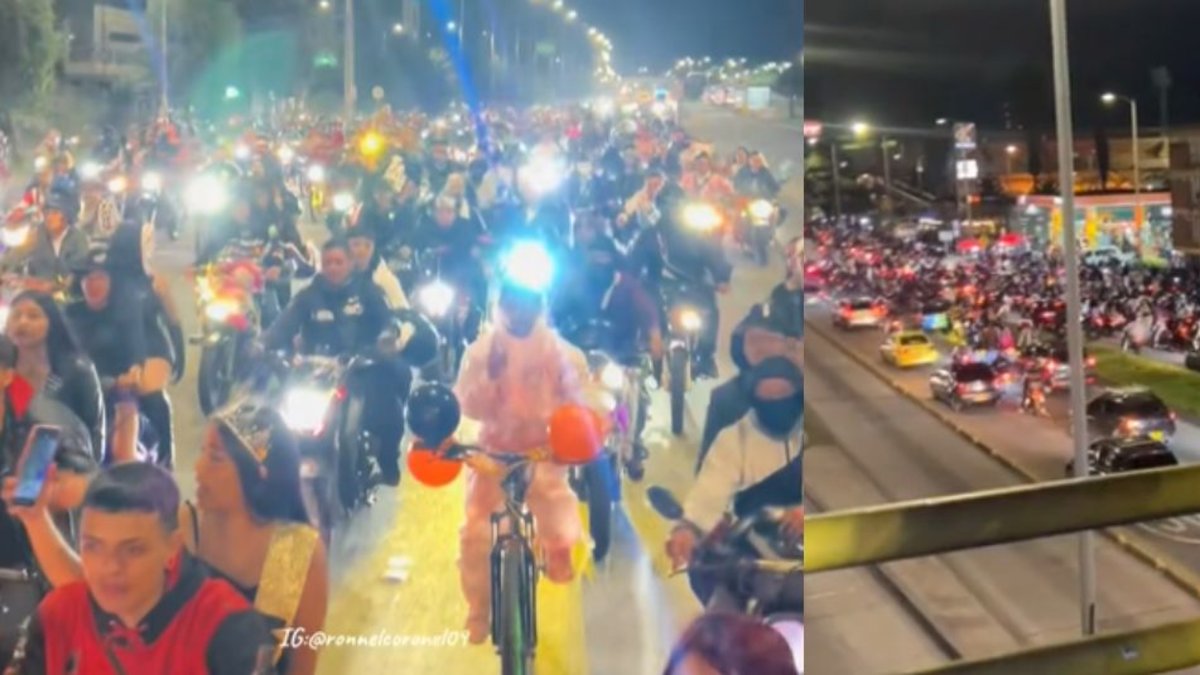 El caos que se vivió en Bogotá en la noche de este 25 de octubre por 'rodada del terror' de motociclistas por Halloween
