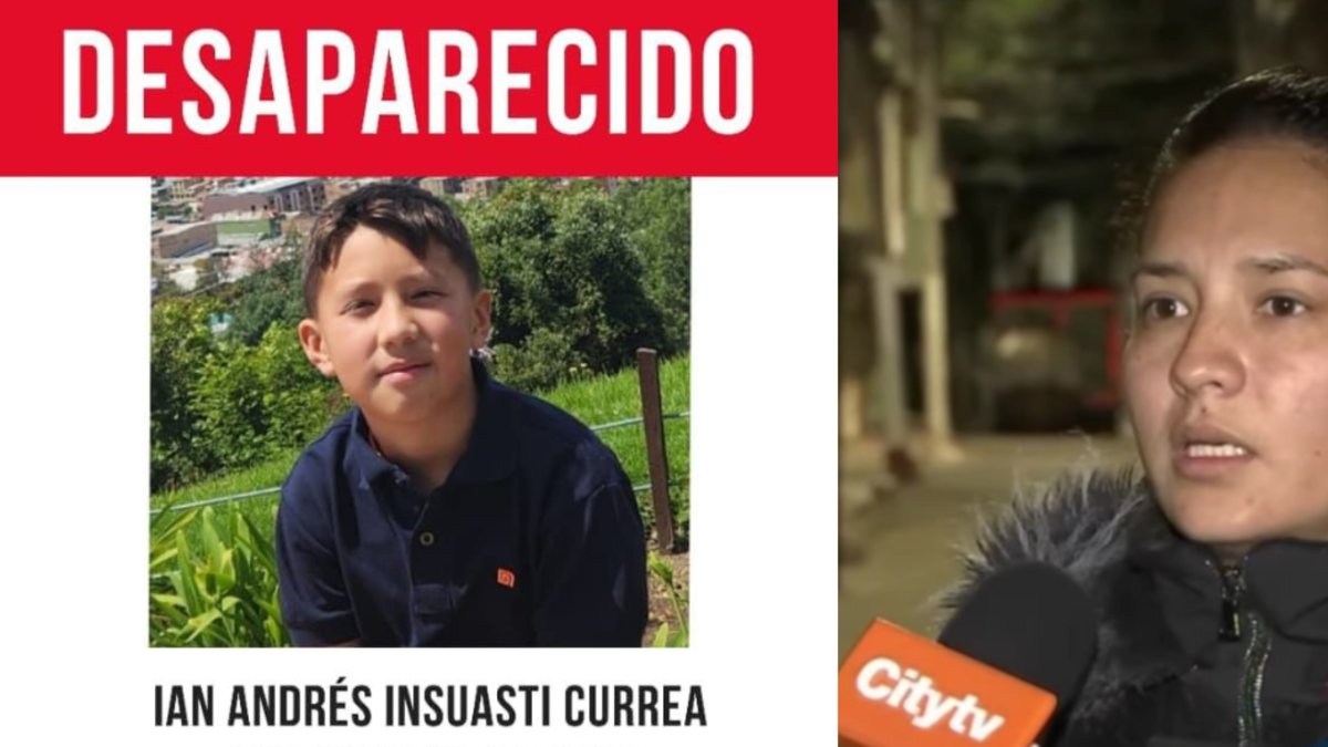 Familia busca a Ian Andrés, menor de 13 años desaparecido en Bogotá, que salió de su casa para reunirse con un compañero y no regresó