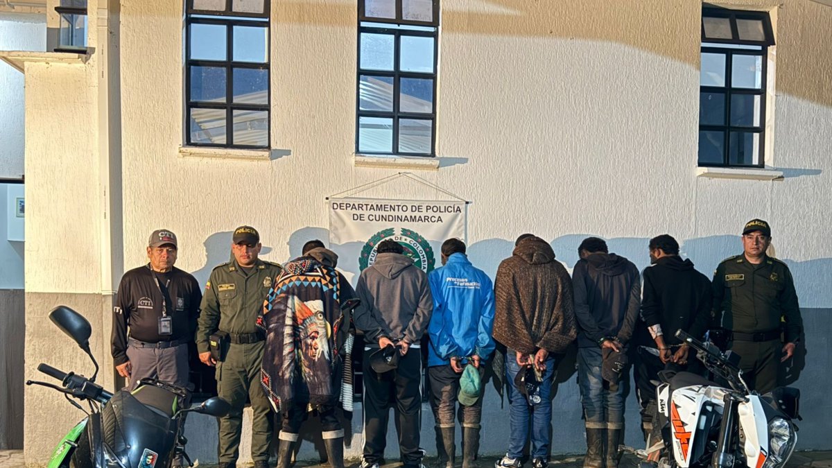 Banda desarticulada 'Los del Tren' dedicada al microtráfico en Gutiérrez, Cundinamarca