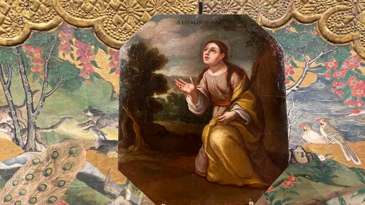 La pintura de Santa Eulalia, que fue robada en la década de 1980, fue devuelta en España y ya regresó a Bogotá.