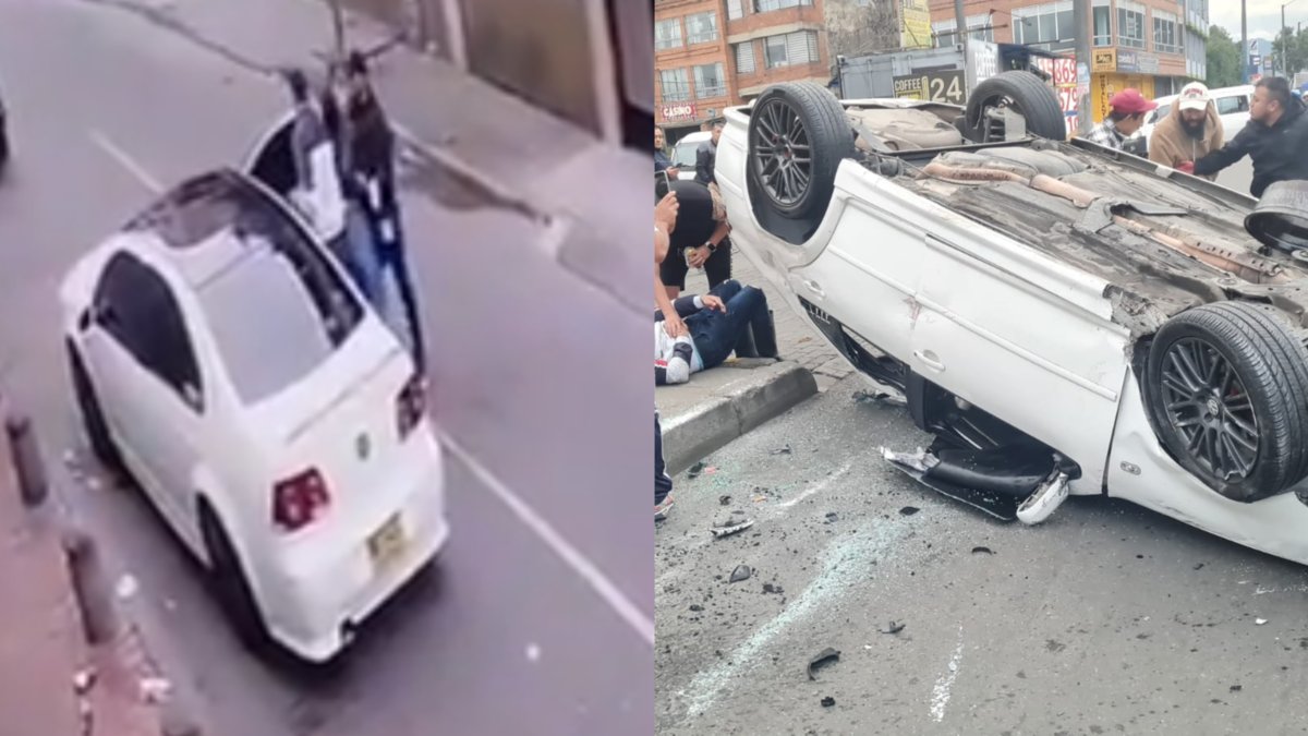 Nuevo video muestra quién condujo el carro que se accidentó en Bogotá y dejó dos motociclistas muertos: ¿había conductor elegido?