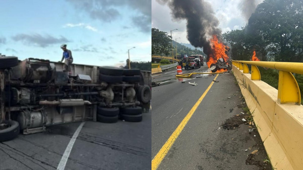 Tres vehículos colisionaron tras una presunta pérdida de control.