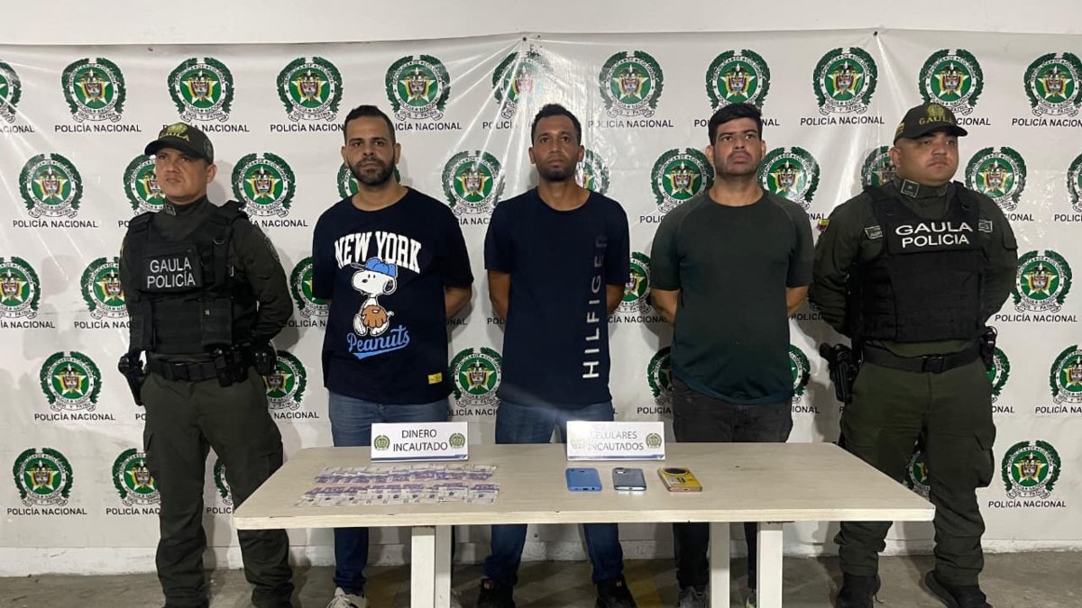 Capturados tres presuntos extorsionistas en El Recreo, Barranquilla