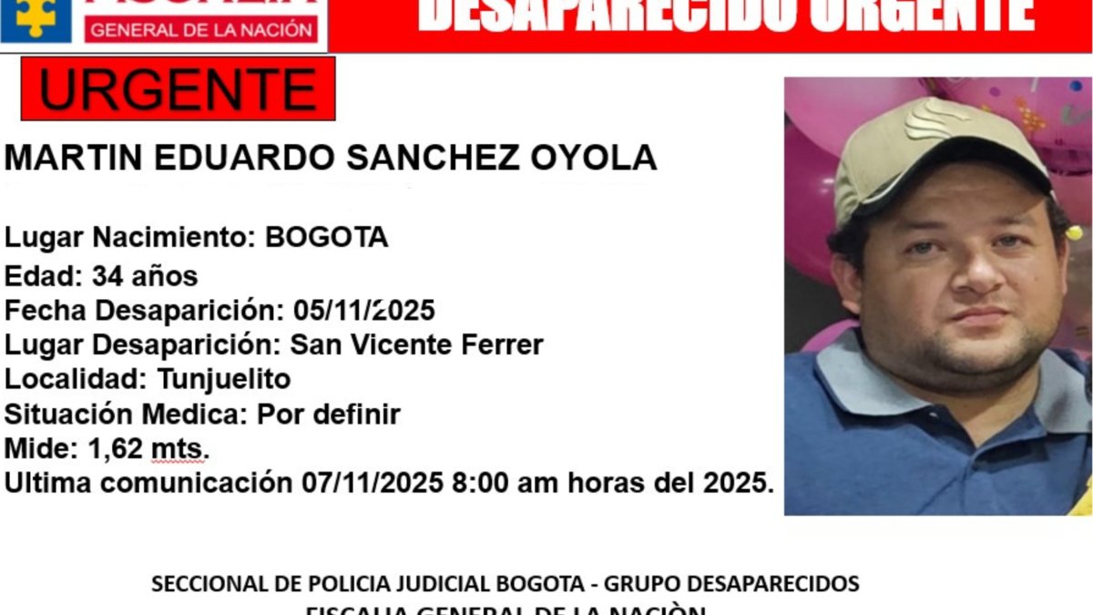 fue visto por última vez hace dos días