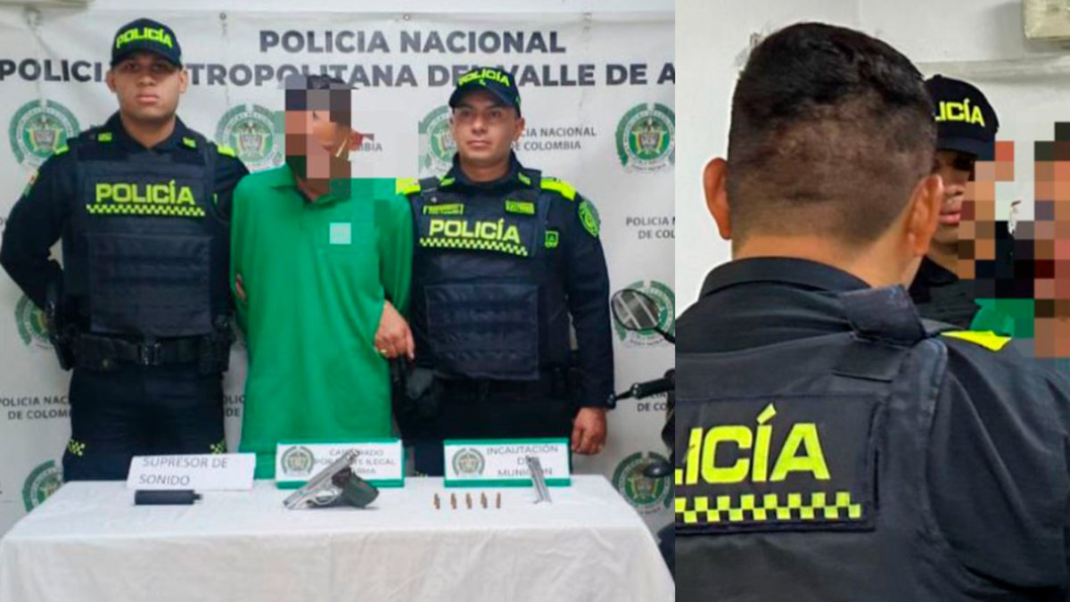 Autoridades capturaron a un hombre que simulaba ser mensajero para cometer hurtos y portaba arma con silenciador en Medellín: esto se sabe