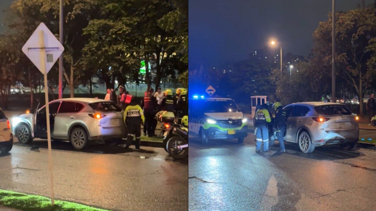 Presunto caso de fleteo en el norte de Bogotá deja dos heridos y tres personas detenidas; un vehículo habría sido interceptado por hombres armados