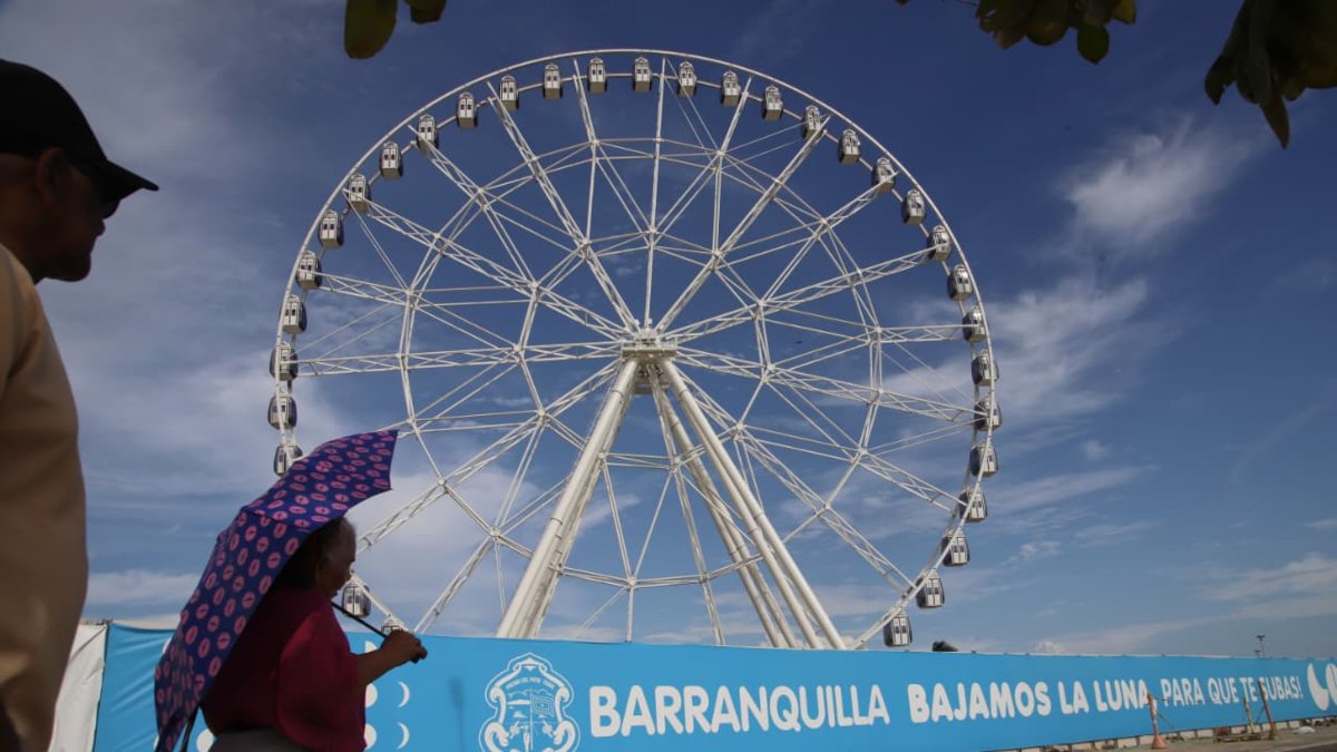 Barranquilla alista la inauguración de la Luna del Río, la Rueda de Chicago más imponente del Caribe