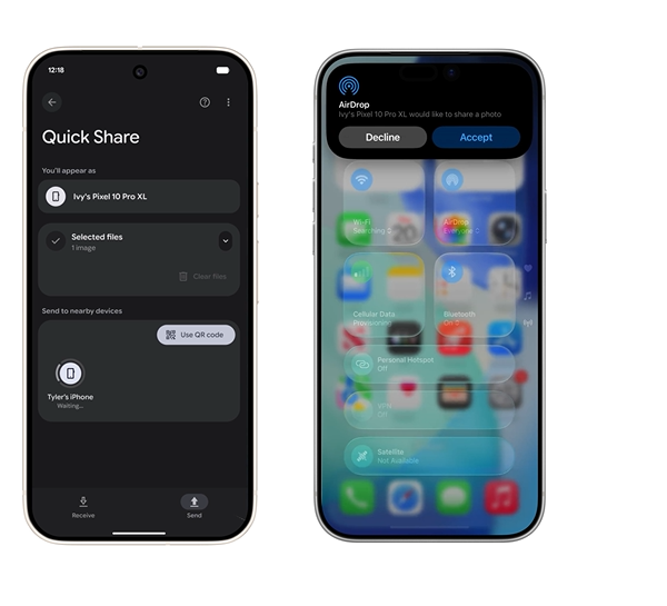 Android podrá compartir archivos con Iphone mediante la función AirDrop