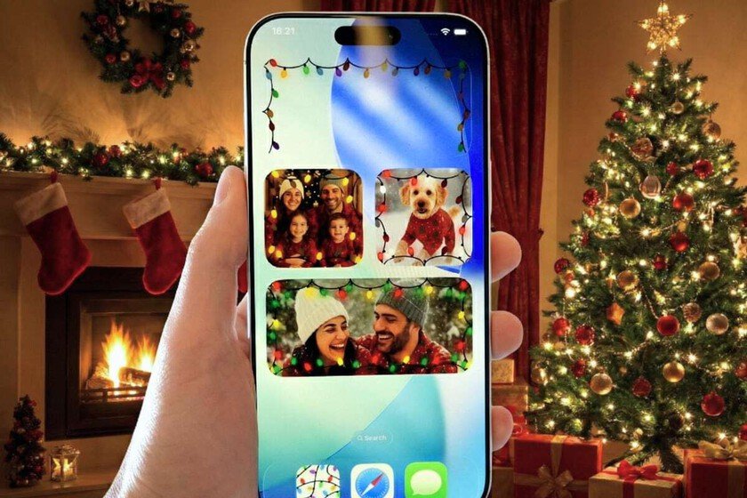 He puesto luces de Navidad colgando del 'notch' del Mac y en los widgets del iPhone. El resultado es mejor de lo que esperaba