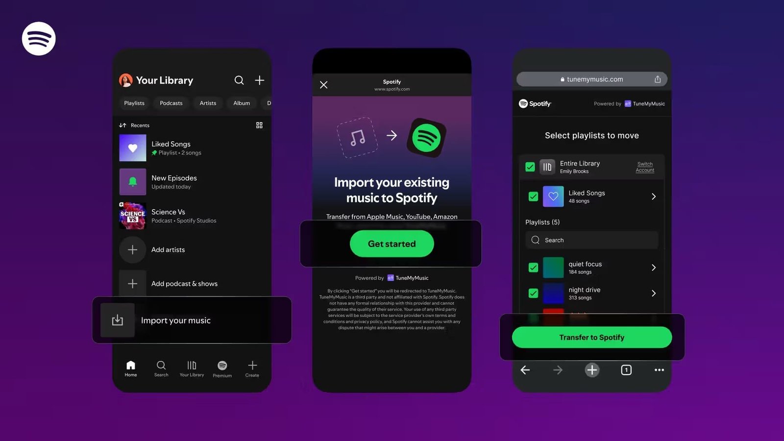La nueva función de Spotify te permite transferir listas de reproducción desde otros servicios