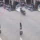 No tuvo tiempo para sobarse: Hombre salió rodando, la motocicleta siguió andando y tuvo que perseguirla por varios metros, todo quedó en video