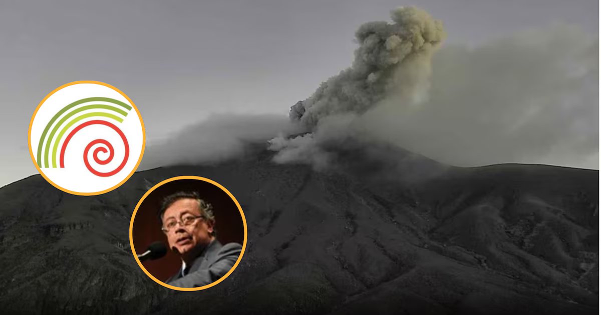 Volcán Puracé pasa de alerta amarilla a naranja, indicó el presidente Gustavo Petro y el Servicio Geológico Colombiano
