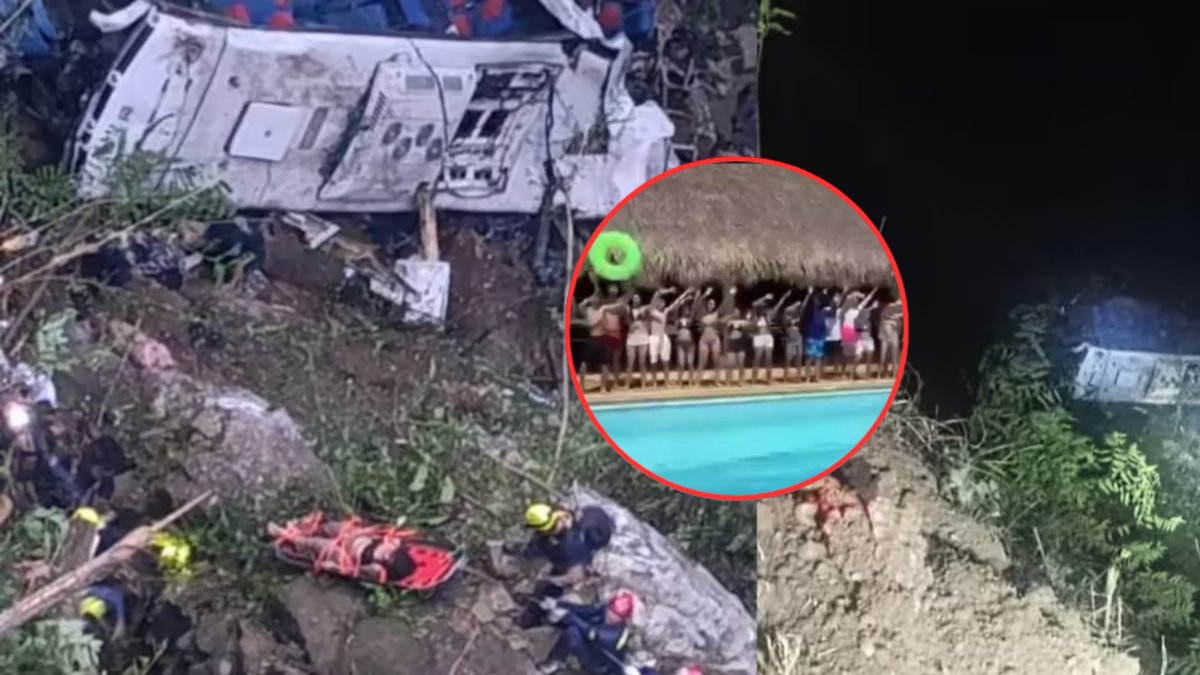 El momento en que abuelo se enteró de que su nieta estaba viva luego de que la reportaran como muerta en accidente de autobús con estudiantes en Antioquia.