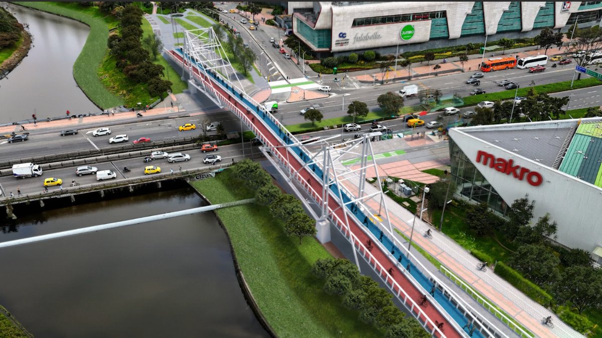 ¿Cuándo y en qué casos funcionan los semáforos temporales durante el desmonte del puente bicipeatonal en la Av. Boyacá con calle 86 A?