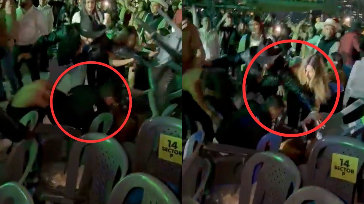 Mujeres protagonizan riña en show de Grupo Firme en Bogotá: hubo empujones y fuertes jalones de cabello