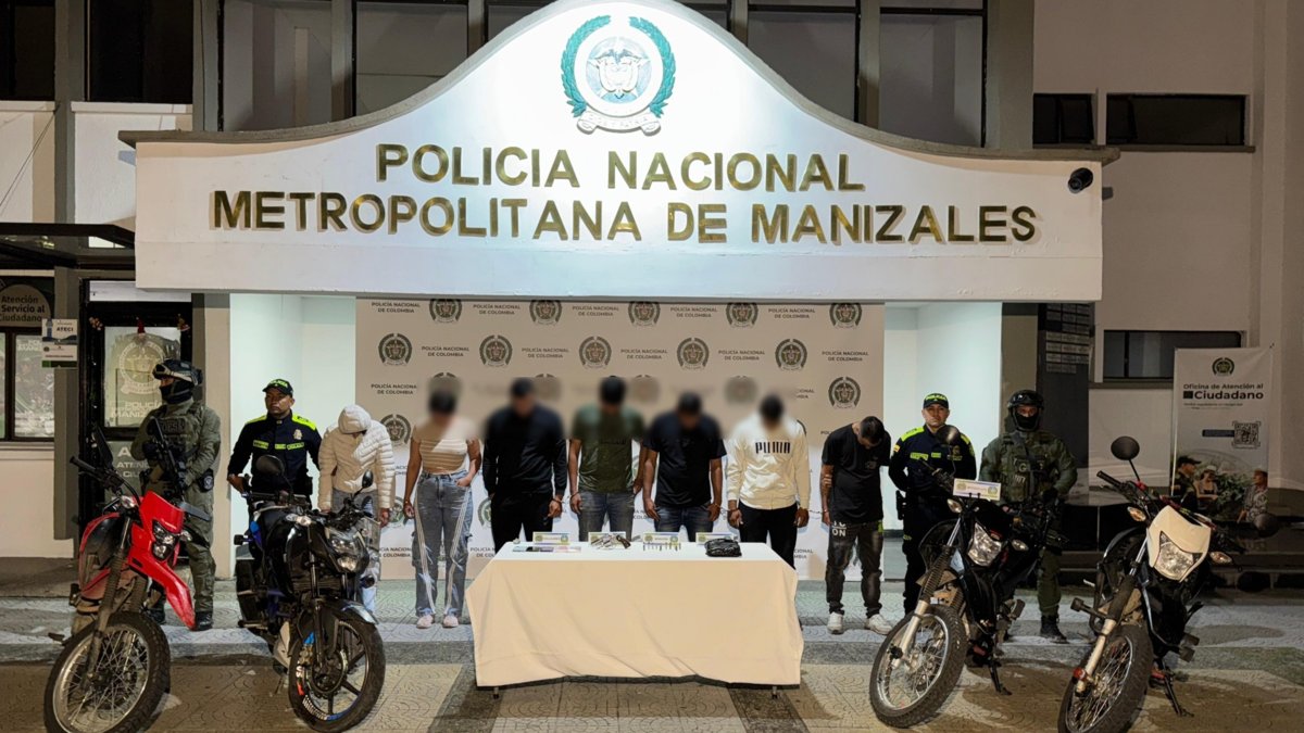 Tras una investigación de un año, la Policía de Manizales capturó a enlaces de drogas del Clan del Golfo