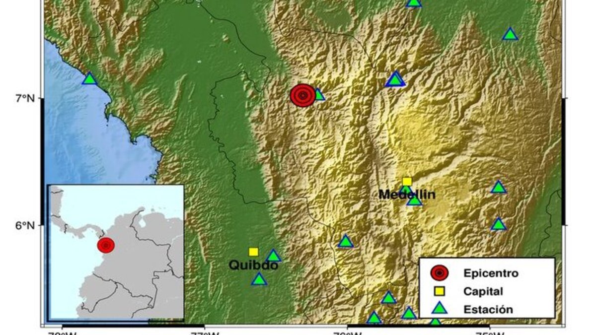 Sismo de magnitud 3,3 se registró en Antioquia en la madrugada del 8 de diciembre: conozca todos los detalles aquí