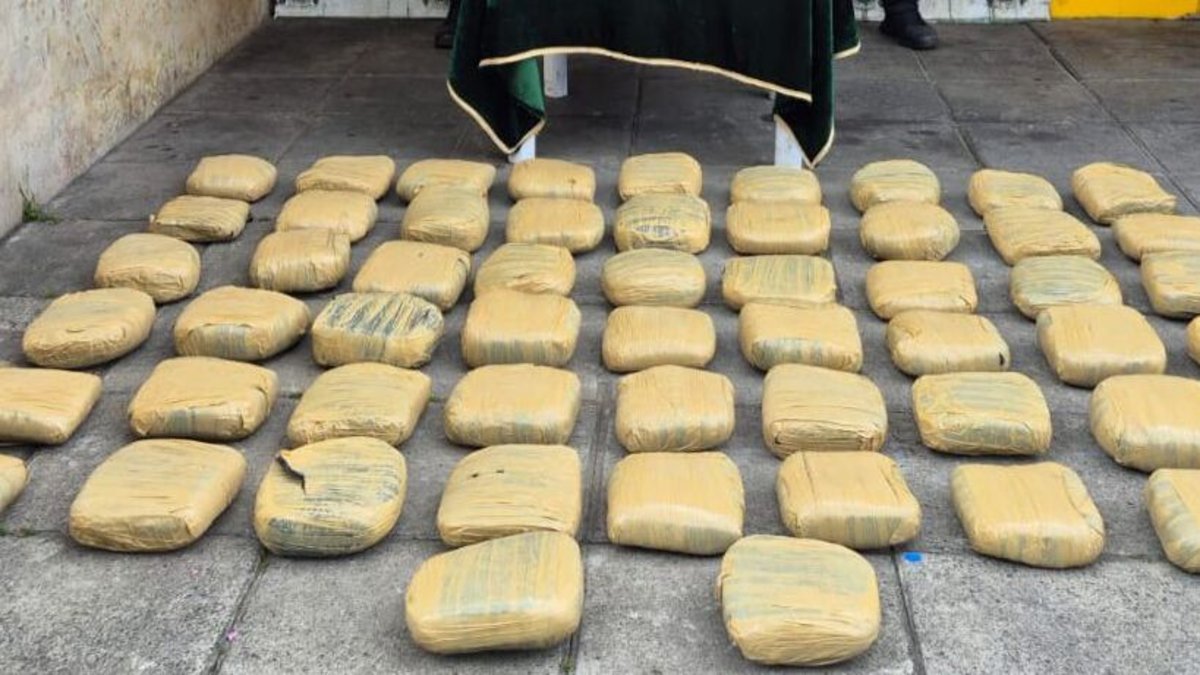 Capturan a un hombre que pretendía ocultar 35 kilos de marihuana en un pagadiario del barrio Las Cruces, en el centro de Bogotá.