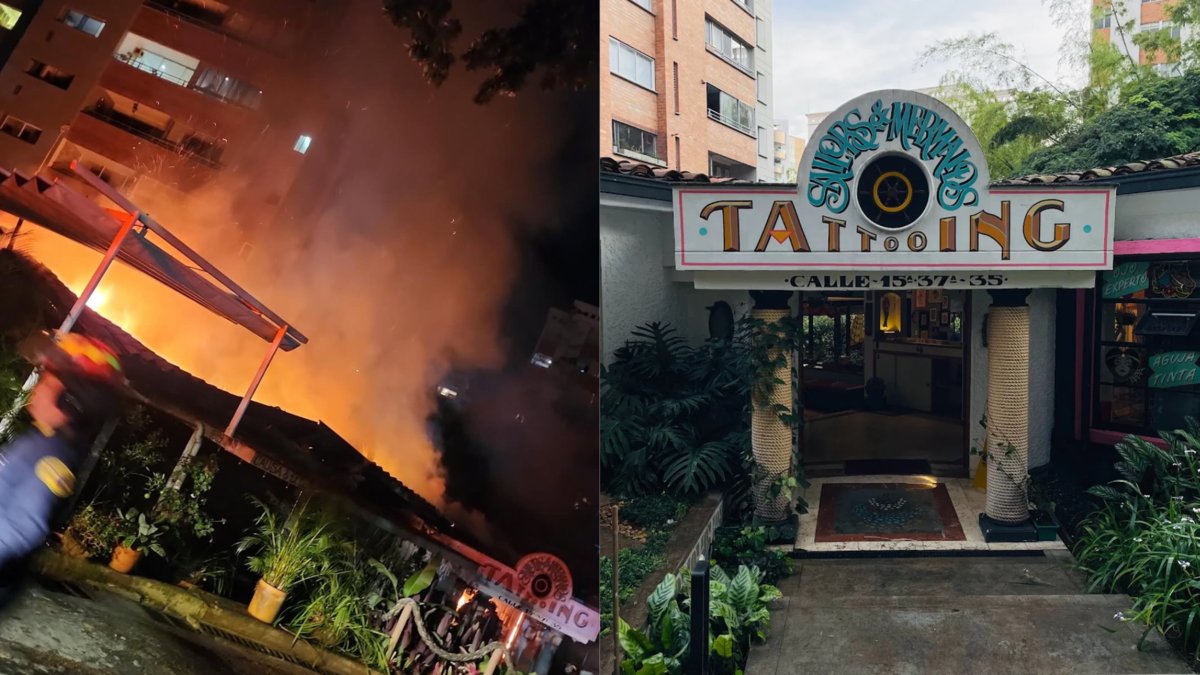 Marineros y Sirenas, uno de los estudios de tatuajes más reconocidos de Medellín, se incendió; buscan apoyo para reconstruirlo