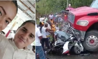 El último video que grabó pareja que murió atrapada en su carro tras ser embestida por una tractomula en la vía a Buenaventura: 'Adiós'