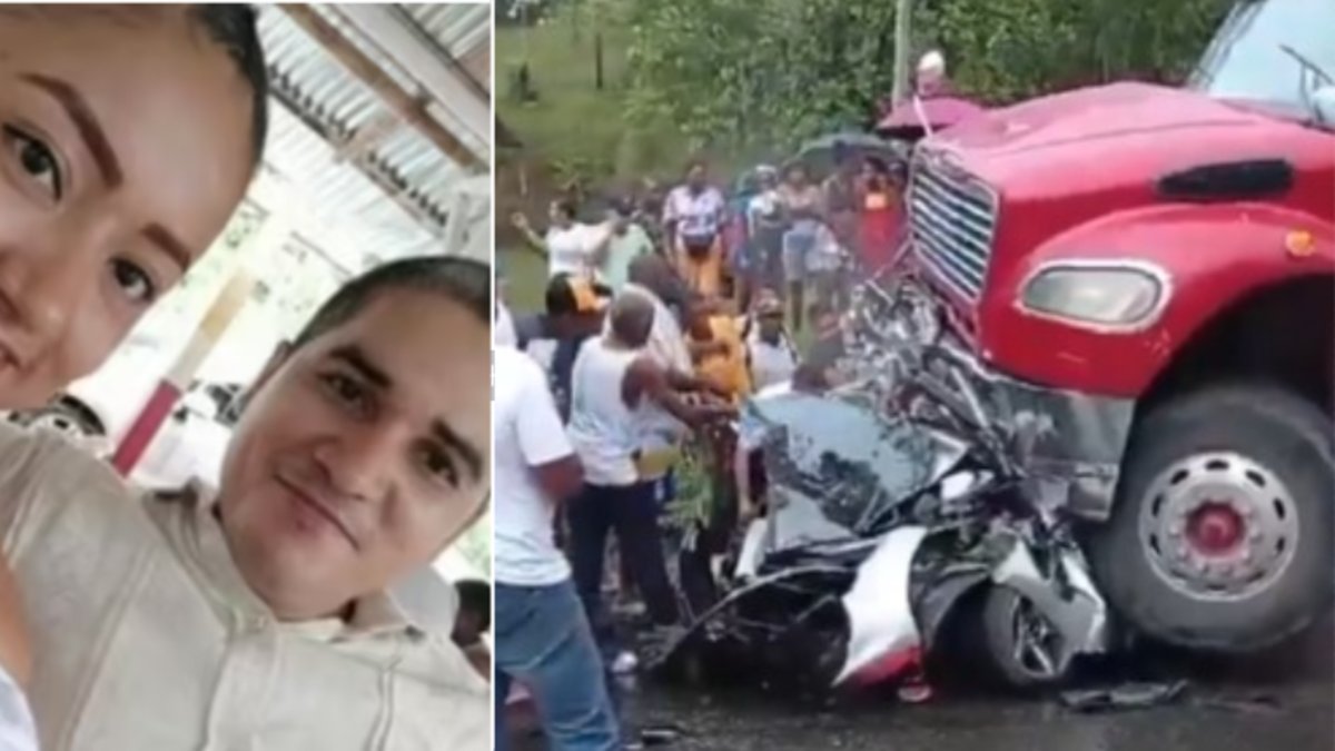El último video que grabó pareja que murió atrapada en su carro tras ser embestida por una tractomula en la vía a Buenaventura: 'Adiós'