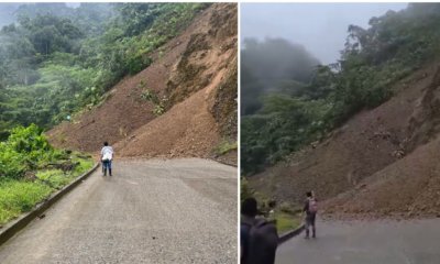 Reportan bloqueo por tramo de tierra en la vía Panamericana, en Risaralda; video muestra cómo motociclistas se salvaron del derrumbe