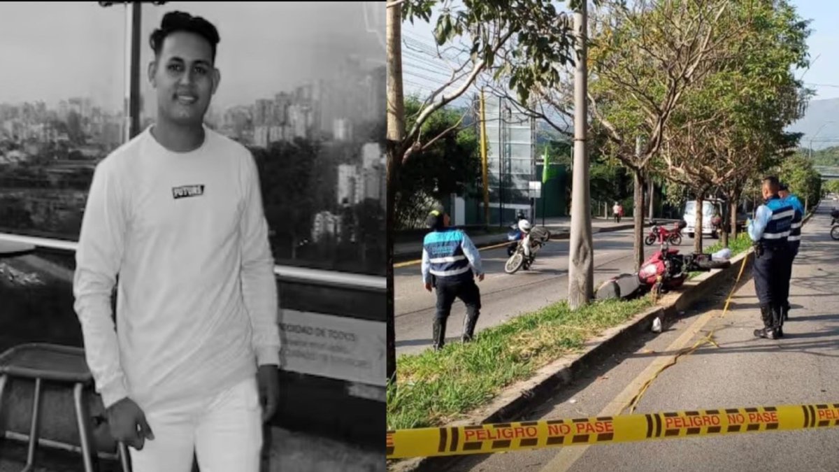 Conmoción en Santander por muerte de Jonatan Castañeda, motociclista que murió en accidente en Navidad tras chocar fuertemente con el pavimento