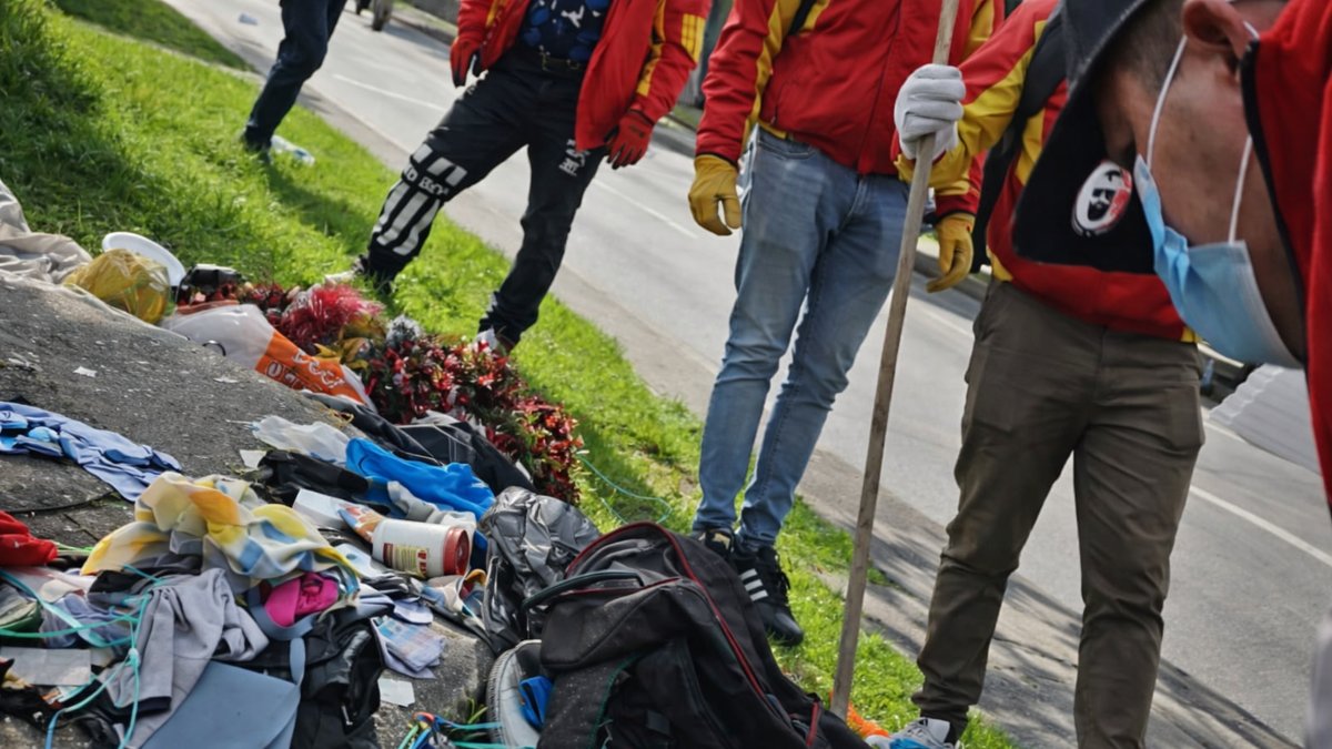 seis cambuches desmontados y 750 m² de espacio público recuperado