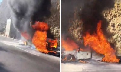 Camioneta se subió en la vía Girardot-Bogotá y quedó en pérdida total; esta seria la causa del siniestro