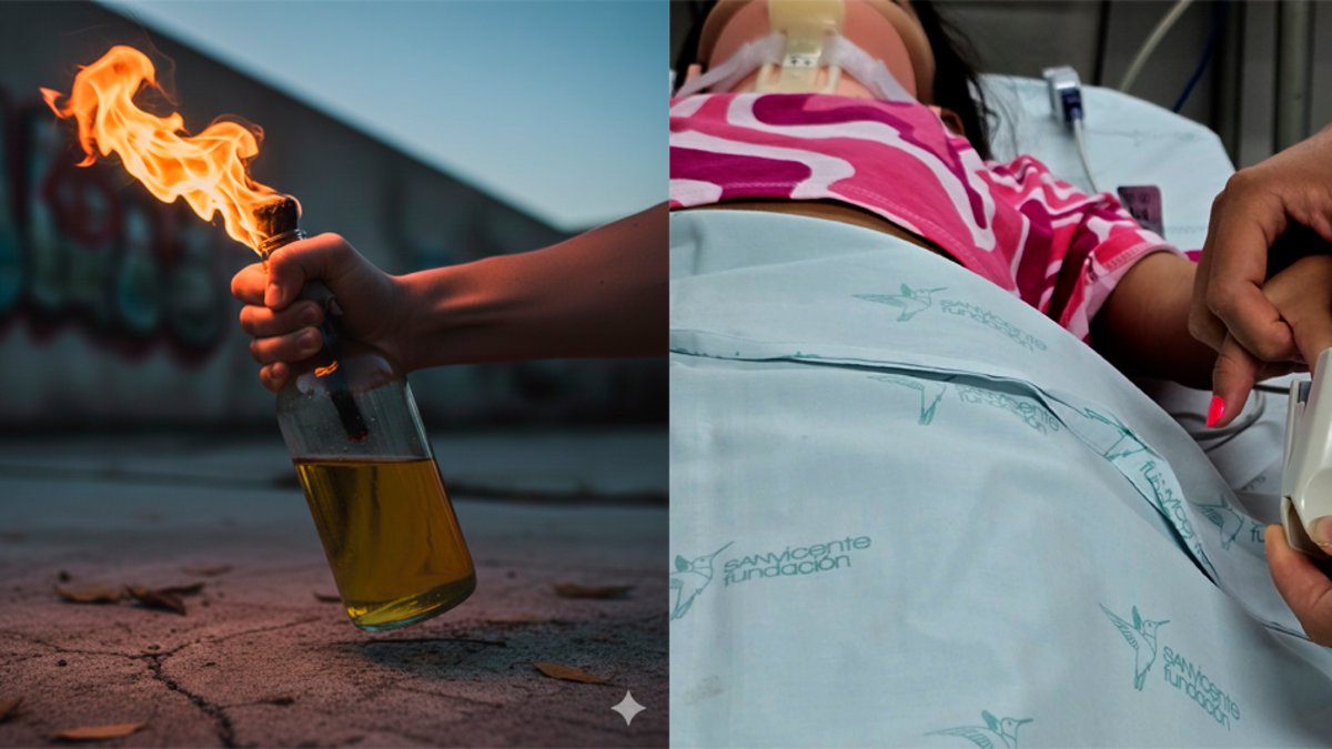 de 4 años murió tras permanecer hospitalizado por graves quemaduras cuando le tiraron una botella prendida niño con gasolina