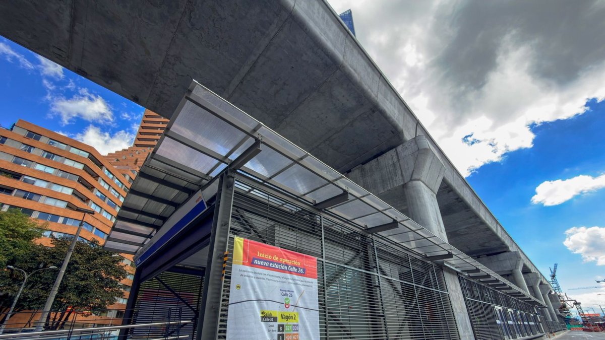 así es la nueva estación definitiva de TransMilenio en la calle 26 con Caracas, debajo del metro elevado