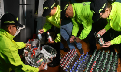 desmantelaron un centro de distribución masiva de alcohol en Medellín; Se incautaron 399 botellas y 25 litros más.