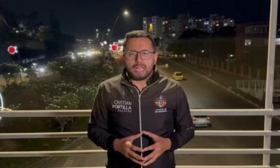Alcalde de Bucaramanga inicia trabajos de alumbrado en el tercer carril a Provenza tras cruce con el gobernador de Santander