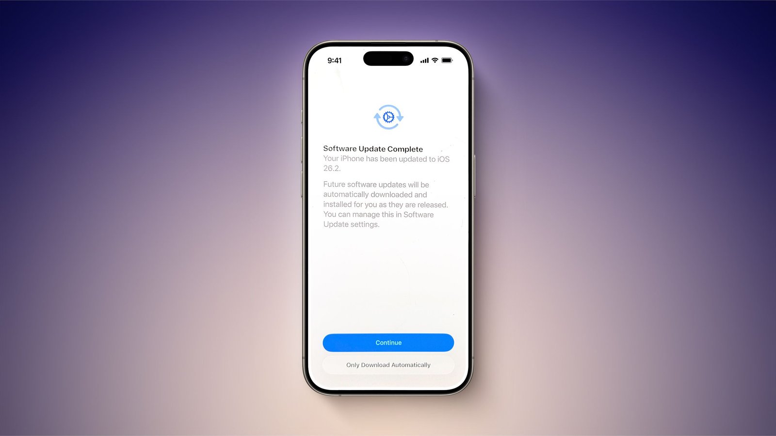 Anuncio de servicio público: iOS 26.2 activa las actualizaciones automáticas de software para algunos usuarios