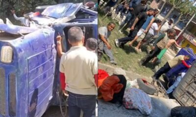 Aparatoso accidente en la autopista Medellín - Bogotá dejó cuatro personas lesionadas