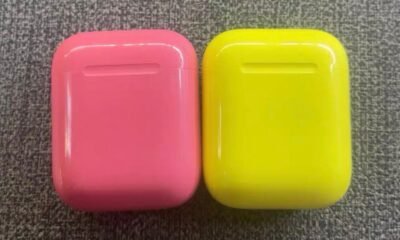 Apple probó los AirPods en colores brillantes