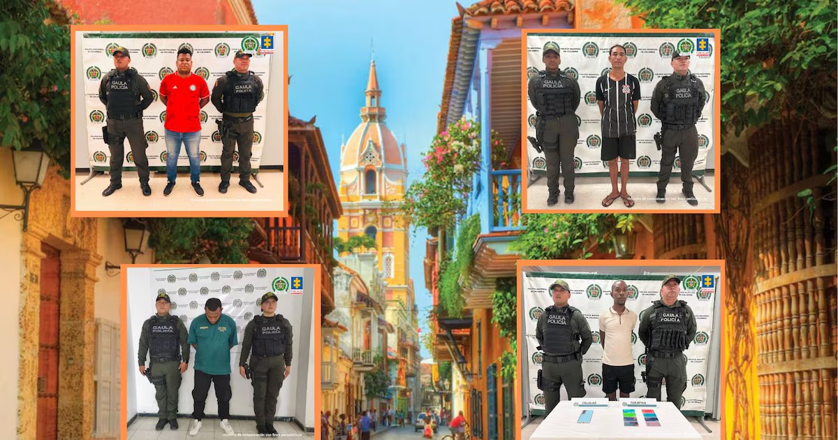 Cayó banda criminal que secuestraba, robaba y agredía a turistas extranjeros en Cartagena: así fue el operativo