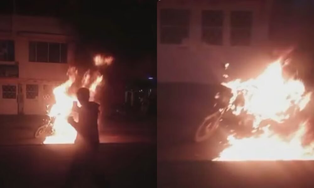 Comunidad de Bosa, cansada de la inseguridad, quemó motocicleta de presuntos ladrones