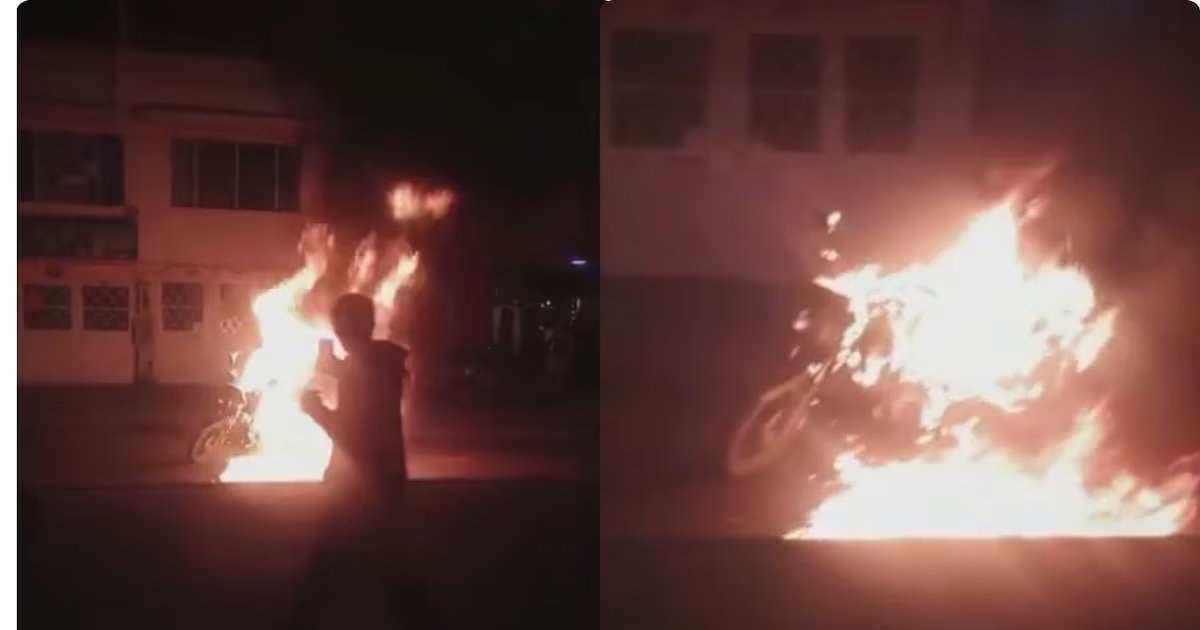 Comunidad de Bosa, cansada de la inseguridad, quemó motocicleta de presuntos ladrones
