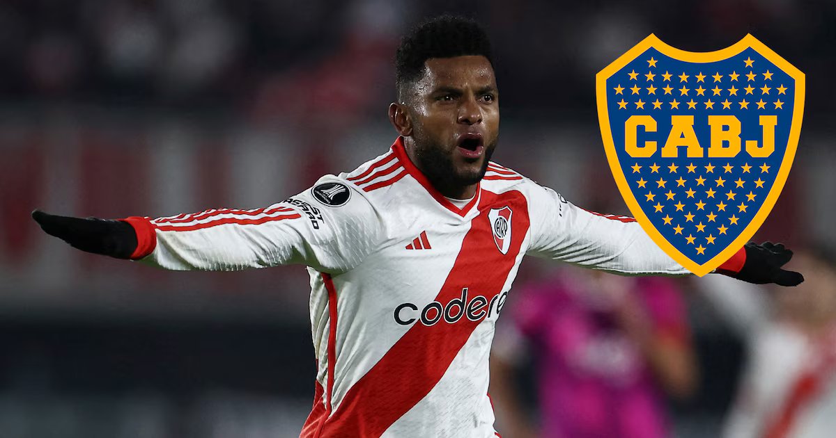 En Argentina, una tienda ya estampa camisetas de Boca Juniors con el 9 de Miguel Ángel Borja