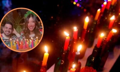 Español recreó el Día de las Velitas en Madrid para que su esposa colombiana no extrañe su tierra