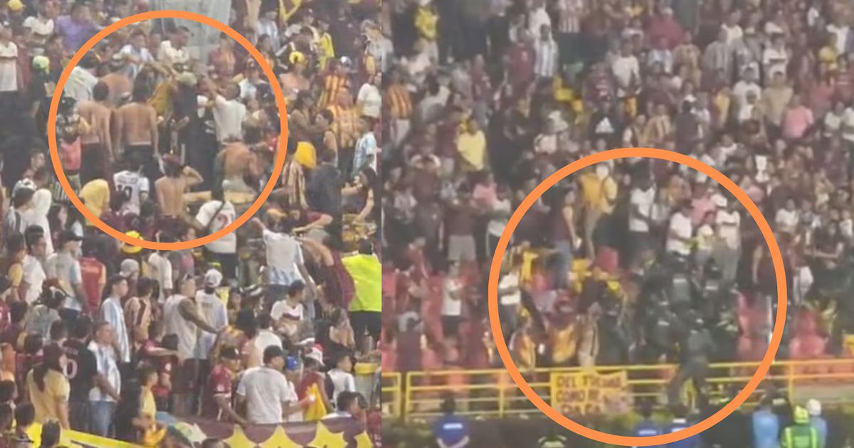 Hinchas del Tolima protagonizan disturbios en las graderías de la final de la Liga BetPlay ante Junior