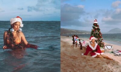 Karol G se disfrazó de ‘Mama Noel’ y jugó con el frío y el calor en una atrapante sesión de fotos con la Navidad como protagonista