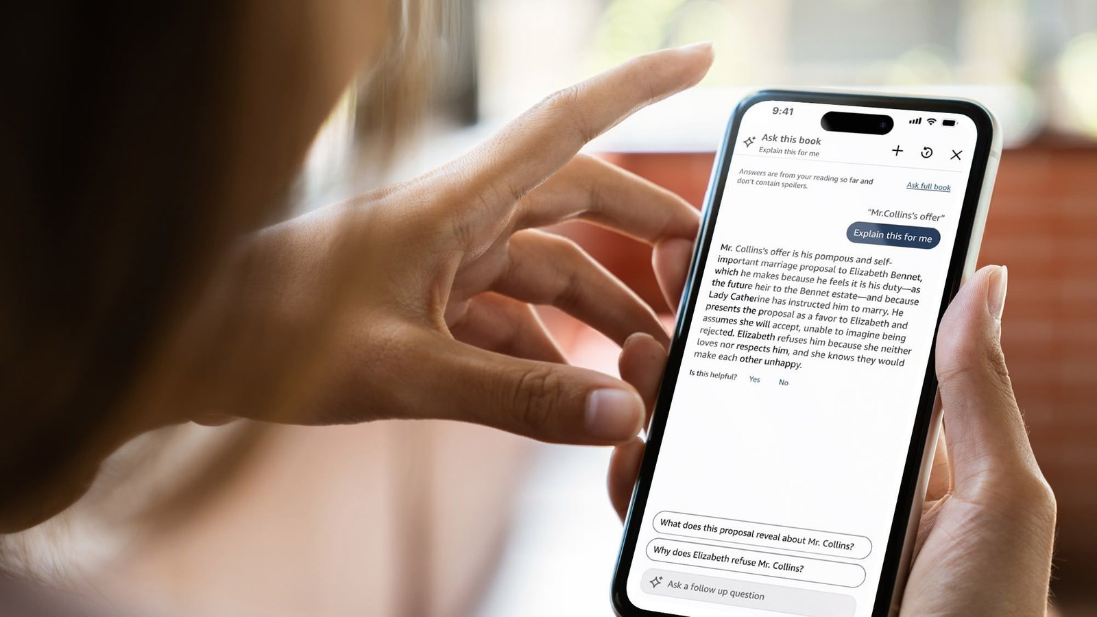 La aplicación Kindle ahora incluye un asistente de inteligencia artificial para preguntas sobre personajes y trama