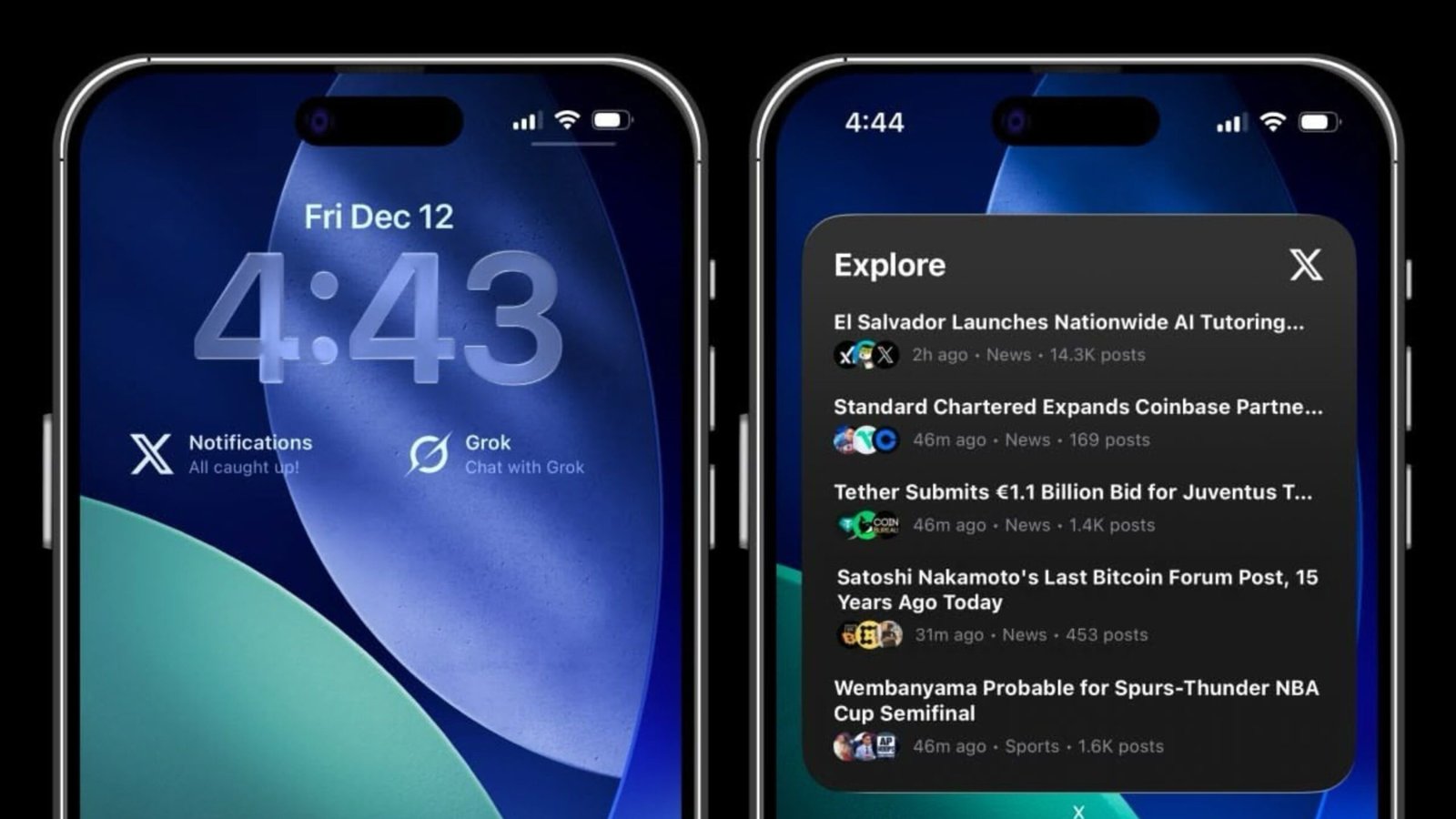 La aplicación X para iOS ahora incluye widgets para la pantalla de bloqueo y la pantalla de inicio