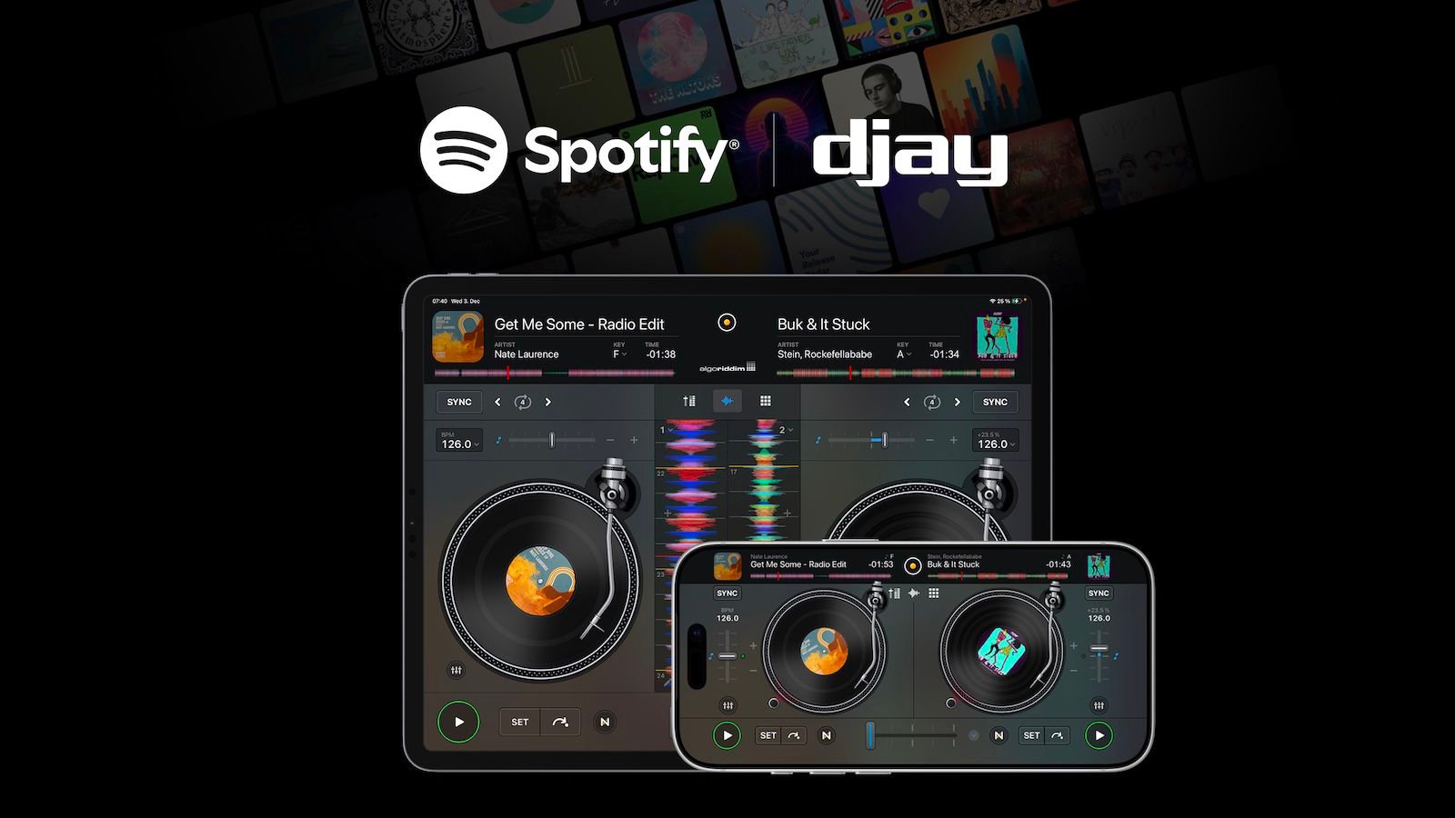 La integración de Spotify para la aplicación Djay de Algoriddim se expande a iOS y iPadOS