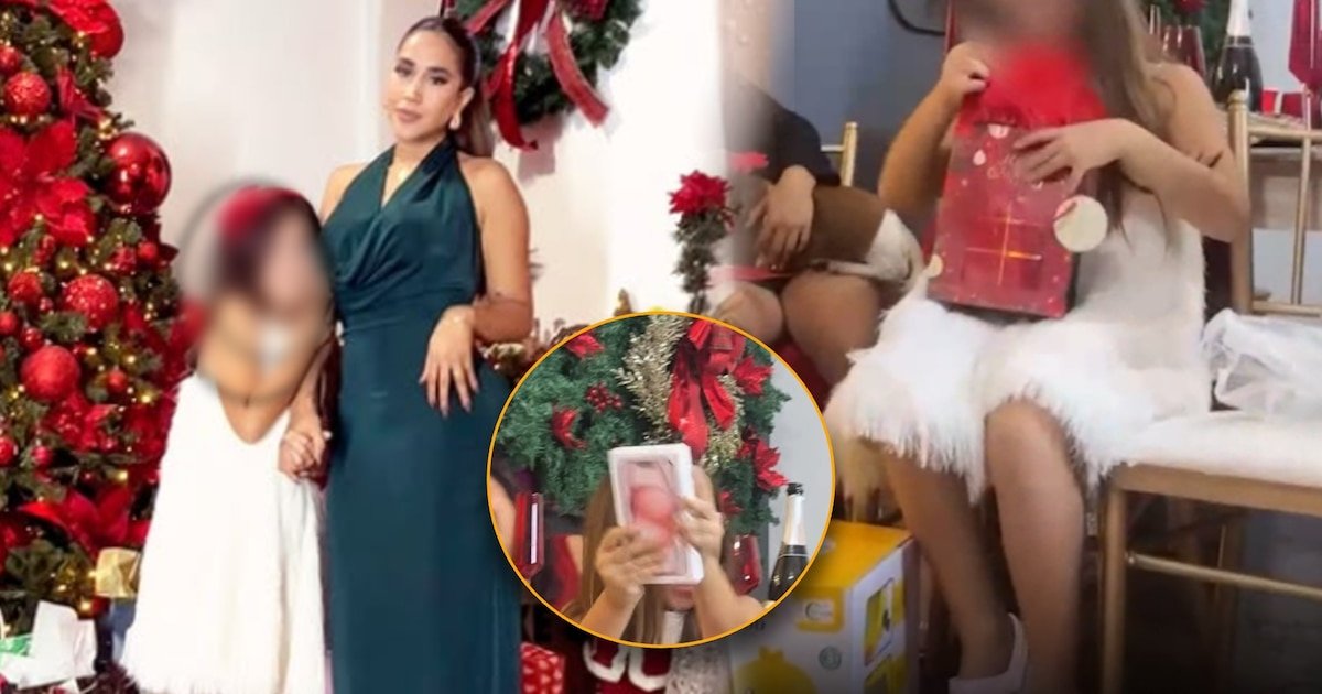 Melissa Paredes emociona a su hija en Navidad con lujoso iPhone: “El color que tanto quería”