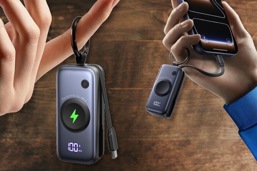 Para iPhone, AirPods e incluso un Apple Watch. Esta batería incorpora un módulo y se puede llevar en el llavero.