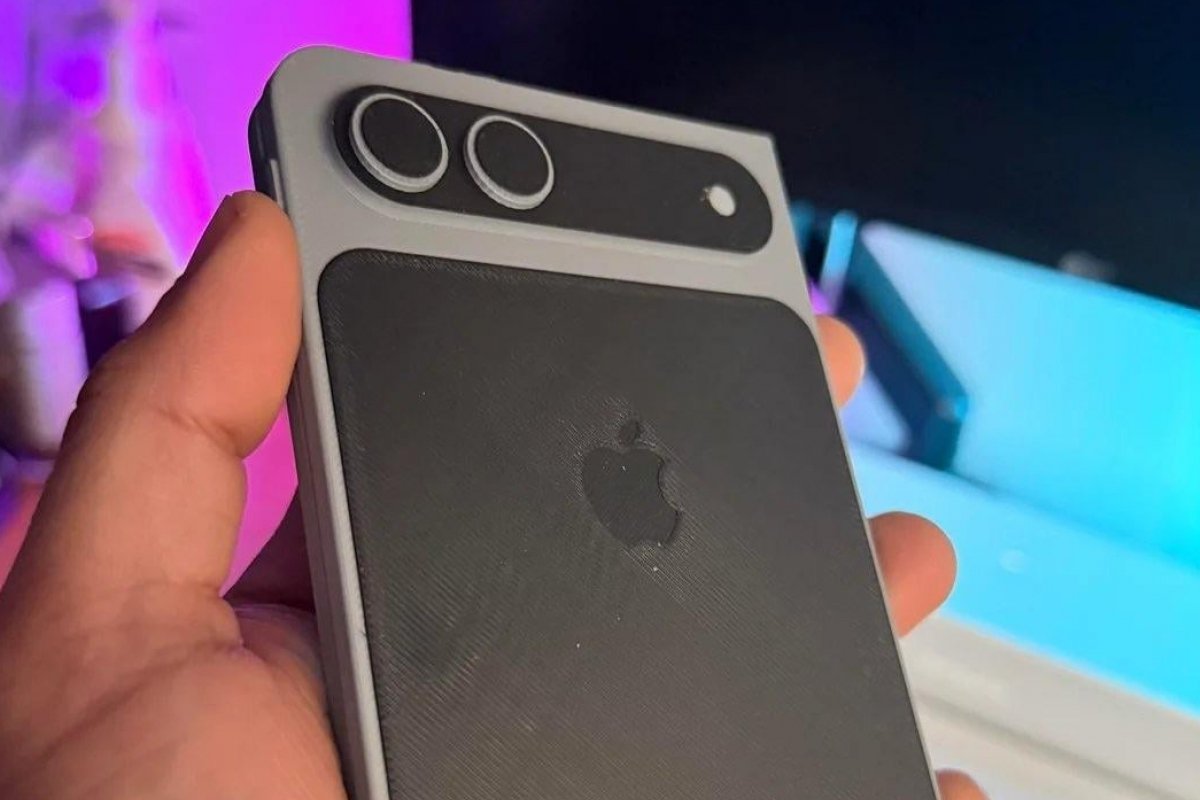 Primero, se filtraron unos CAD del supuesto iPhone plegable. Luego, alguien hizo una maqueta que anticipaba su diseño.
