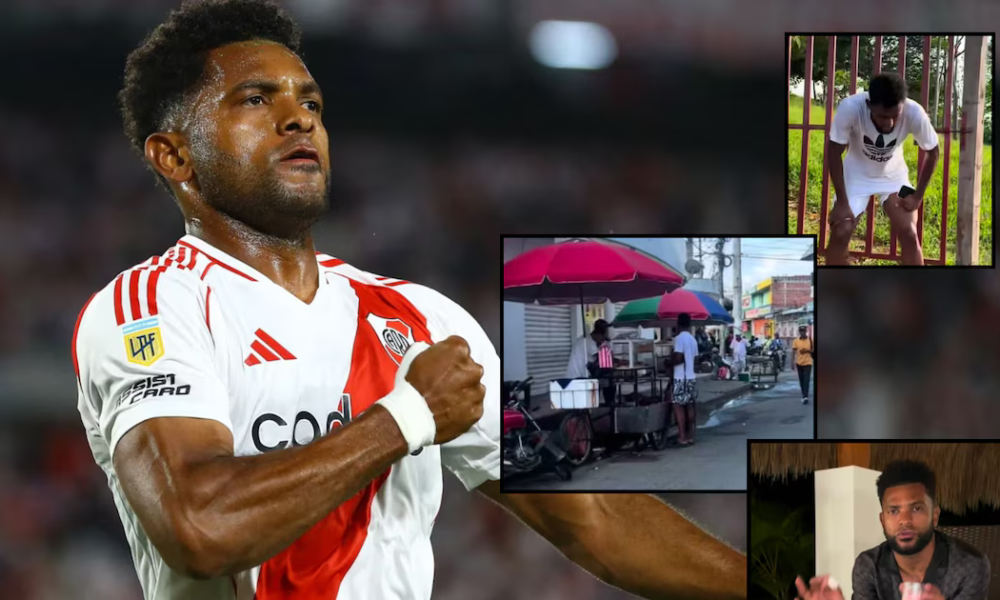 Regalos, fritos y ejercicio: Miguel Ángel Borja es tendencia por los videos de sus vacaciones tras salir de River